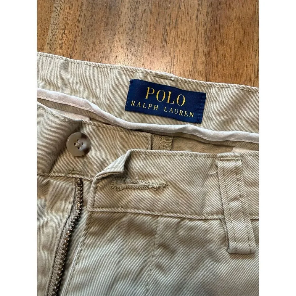 Polo Ralph Lauren 100% Cotton Twill Khaki Chino Shorts Men's Size 31